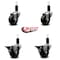Service Caster 3'' Phenolic Wheel Swivel 1-1/4'' Expand Stem Caster Set 2 Brakes, 4PK SCC-EX20S314-PHS-2-PLB-2-114 - alternate 2